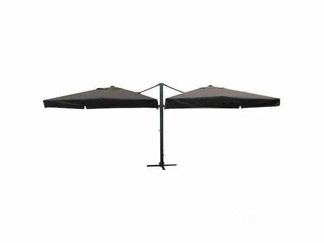 Dubbele hangende parasol zwart (2 * 300x300cm) - afbeelding 1 van  1