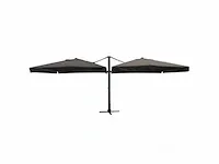Dubbele hangende parasol zwart (2 * 300x300cm) - afbeelding 1 van  1