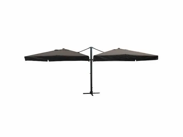 Dubbele hangende parasol zwart (2 * 300x400cm) - afbeelding 1 van  1