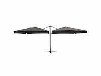 Dubbele hangende parasol zwart (2 * 300x400cm)