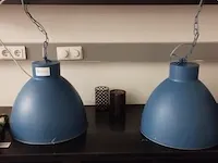Dubbele hanglamp blauw - afbeelding 1 van  2