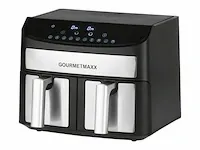 Dubbele kaer airfryer gourmetmaxx, zwart/zilver - afbeelding 1 van  7