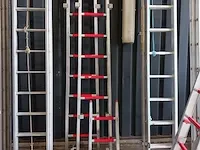 Dubbele ladder met plateau, 2x9 - afbeelding 10 van  12
