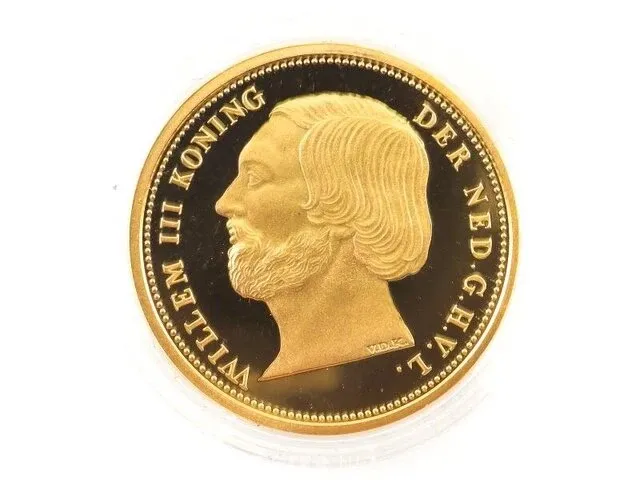 Dubbele negotiepenning willem iii 1853 - afbeelding 2 van  4