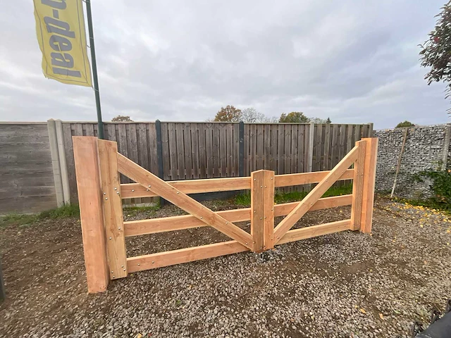 Dubbele poort douglas - 400x100 cm - afbeelding 2 van  4