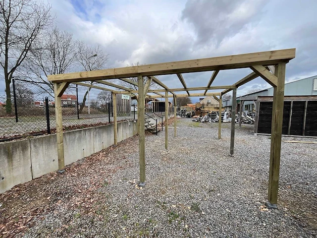 Dubbele vrijstaande carport 1000x520x247 cm - afbeelding 7 van  8