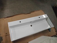 Dubbele wastafel met 2 kraangaten - afbeelding 1 van  5