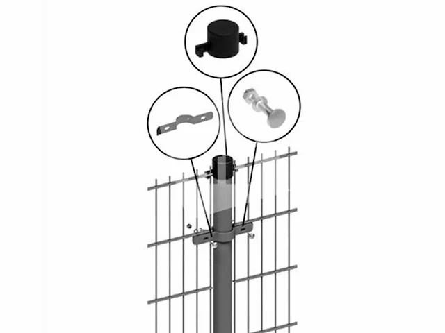 Dubbelstaaf hekwerk zwart 2,03 x 51,4m - afbeelding 3 van  4