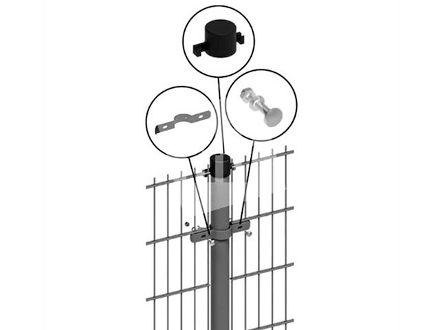 Dubbelstaaf hekwerk zwart 2,03 x 51,4m - afbeelding 3 van  4
