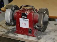 Dubbelsteens schuurmachine creussen powerline op metalen onderstel. - afbeelding 1 van  2