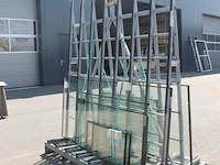 Dubbelzijdige metalen glas/platenbok - 200x100x235 cm - afbeelding 1 van  3