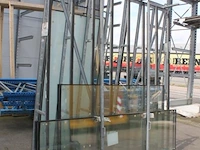 Dubbelzijdige metalen glas/platenbok - 220x100x246 cm - afbeelding 1 van  5