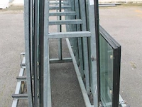 Dubbelzijdige metalen glas/platenbok - 220x100x246 cm - afbeelding 2 van  5
