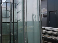 Dubbelzijdige metalen glas/platenbok - 220x100x246 cm - afbeelding 4 van  5
