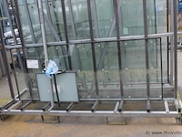 Dubbelzijdige metalen glas/platenbok - 220x100x246 cm - afbeelding 4 van  4
