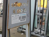 Dubbelzijdige metalen glas/platenbok - 220x120x242 cm - afbeelding 2 van  3