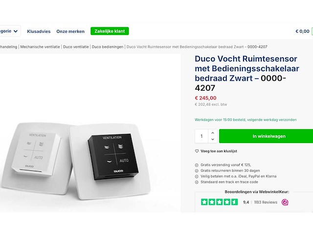 Duco 00004207 vocht ruimtesensor - afbeelding 5 van  5