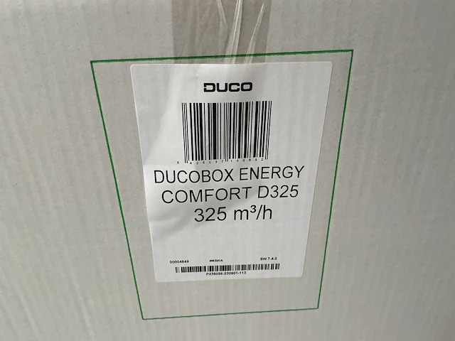 Ducobox energy comfort d325 wtw ventilatie unit - afbeelding 3 van  3