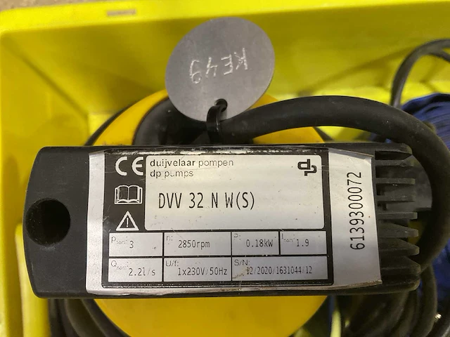 Duijvelaar dvv 32 n w(s) vuilwaterpomp - afbeelding 3 van  3