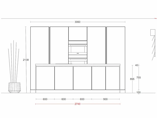 Duitse keuken antraciet lak mat eilandkeuken - afbeelding 8 van  38