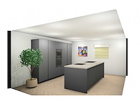 Duitse keuken antraciet lak mat eilandkeuken - afbeelding 34 van  38