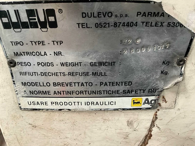 Dulevo 72e zelfrijdende veegmachine - afbeelding 2 van  10