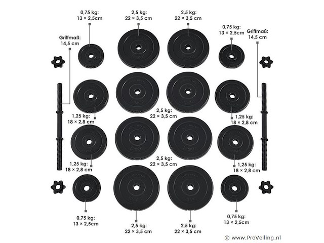 Dumbellset 30 kilo - afbeelding 7 van  12