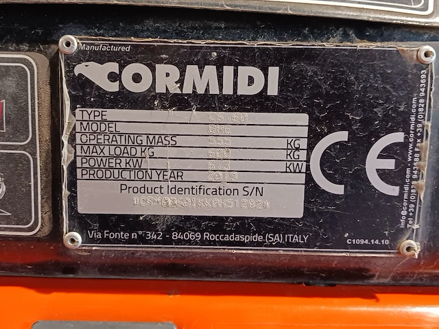 Dumper 0,28 m³ rups hoogkieper cormidi, c6.60 bhe, 2019 - afbeelding 8 van  17