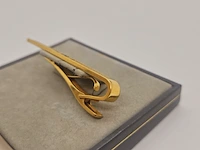 Dunhill goldplated tie clip inclusief doos - afbeelding 6 van  9