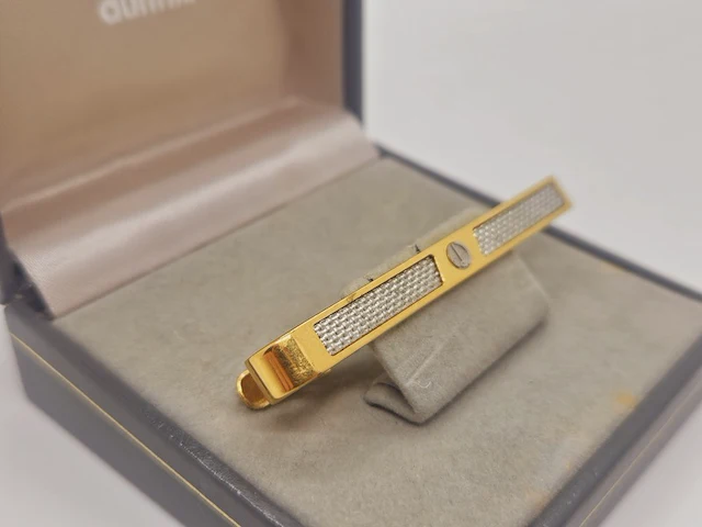 Dunhill goldplated tie clip inclusief doos - afbeelding 2 van  9
