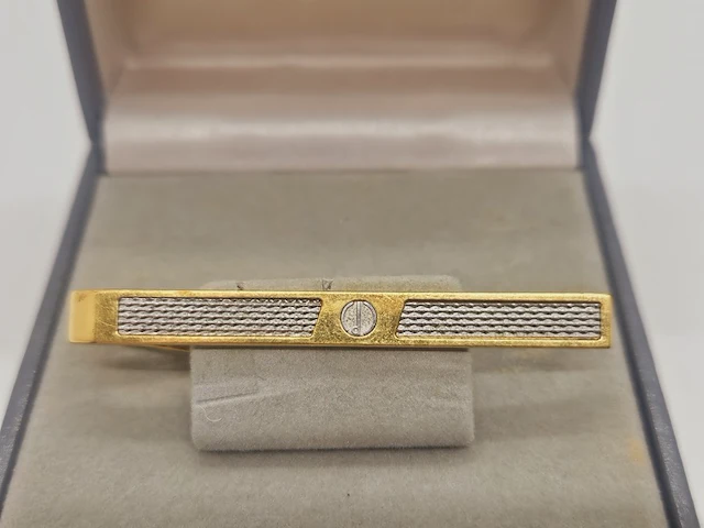 Dunhill goldplated tie clip inclusief doos - afbeelding 4 van  9