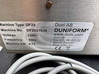 Duniform - df20 - verpakkingsmachine - afbeelding 5 van  5