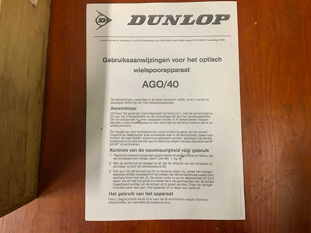 Dunlop ago/40 wielspoorapparaat - afbeelding 5 van  9