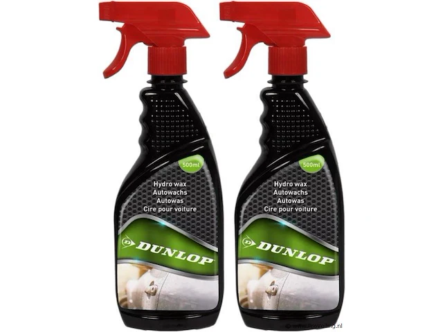 Dunlop auto wax spray - instant hydro wax - deep shine & bescherming - lakverzegeling - voordeelverpakking 2x 500 ml - afbeelding 1 van  1