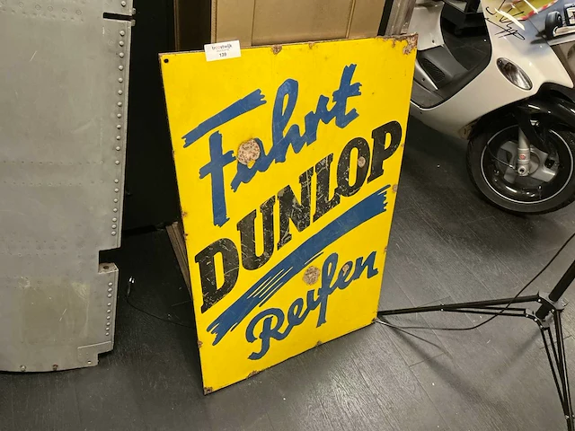 Dunlop emaille reclame bord - afbeelding 1 van  6