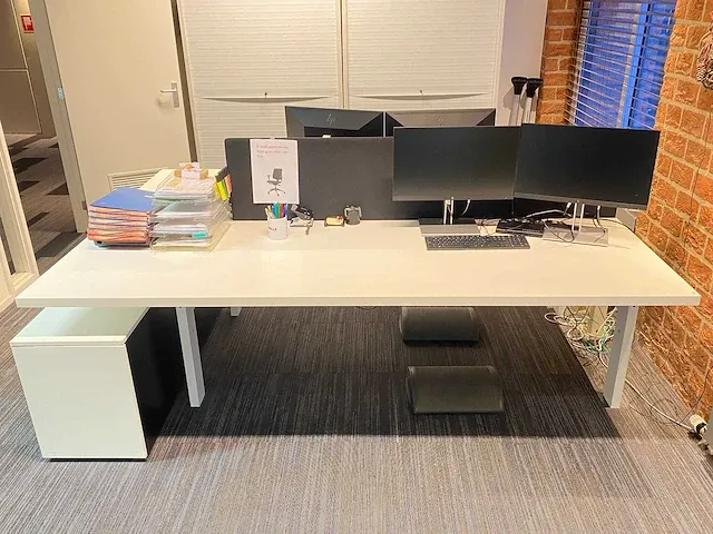 Duo bureau met ladeblok - afbeelding 4 van  8