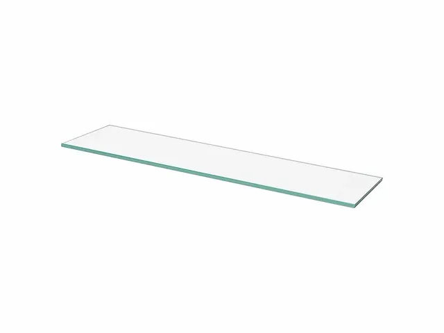 Duraline - 4xs planchet glas helder 12mm 80x20cm 2pp - wandplank (100x) - afbeelding 1 van  1