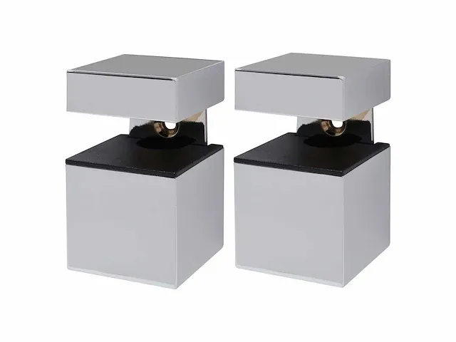 Duraline - cube s/2 chroom 4pp - clip (100x) - afbeelding 2 van  4
