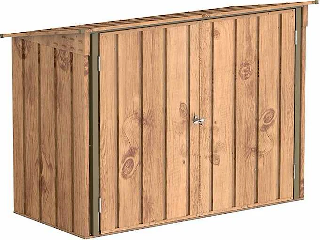 Duramax wood grain brown trim fietsenstalling - afbeelding 1 van  7