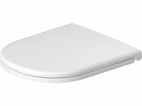 Duravit closetzitting afneembaar met softclose mechanisme stiftbevestiging 374x433mm wit hoogglans rvs scharnieren - afbeelding 1 van  4