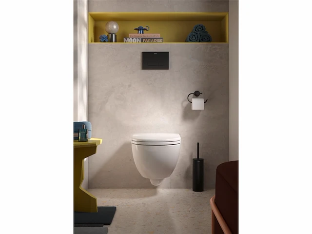 Duravit closetzitting afneembaar met softclose mechanisme stiftbevestiging 374x433mm wit hoogglans rvs scharnieren - afbeelding 2 van  4