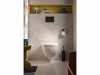 Duravit closetzitting afneembaar met softclose mechanisme stiftbevestiging 374x433mm wit hoogglans rvs scharnieren - afbeelding 2 van  4