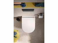 Duravit closetzitting afneembaar met softclose mechanisme stiftbevestiging 374x433mm wit hoogglans rvs scharnieren - afbeelding 3 van  4