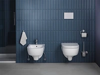Duravit closetzitting afneembaar met softclose mechanisme stiftbevestiging 374x433mm wit hoogglans rvs scharnieren - afbeelding 4 van  4