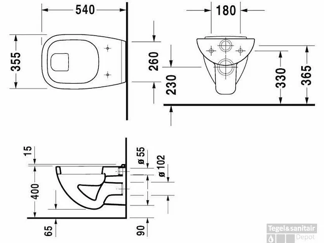 Duravit d-code wandcloset vlakspoel (10x) - afbeelding 7 van  7