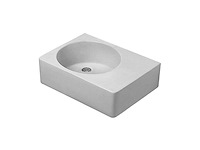 Duravit design variations scola wastafel bak links 61.5x46cm met kraangat wit - afbeelding 1 van  5