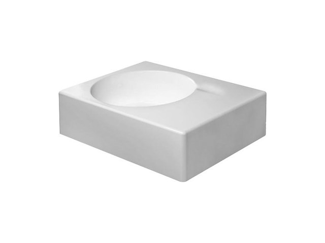 Duravit design variations scola wastafel bak links 61.5x46cm met kraangat wit - afbeelding 3 van  5