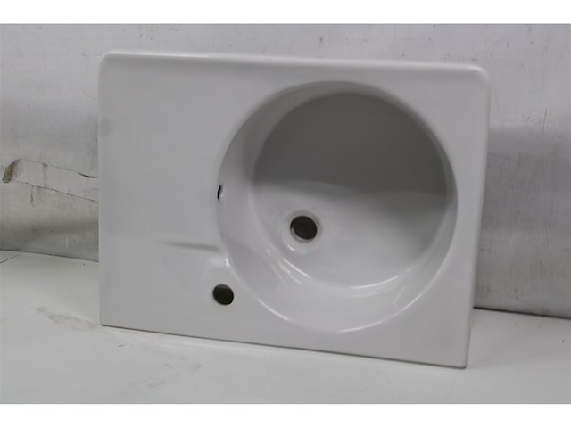 Duravit design variations scola wastafel bak links 61.5x46cm met kraangat wit - afbeelding 5 van  5