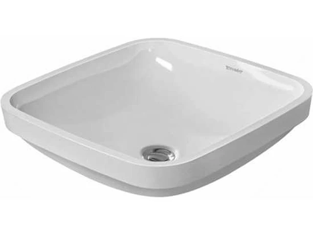 Duravit durastyle onderbouwwastafel 37x37 cm.z/kraangat m/overloop wit - afbeelding 1 van  2