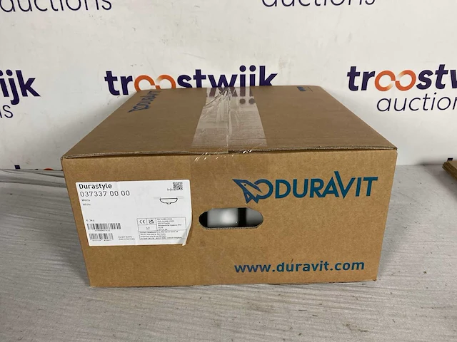 Duravit durastyle onderbouwwastafel 37x37 cm.z/kraangat m/overloop wit - afbeelding 2 van  2